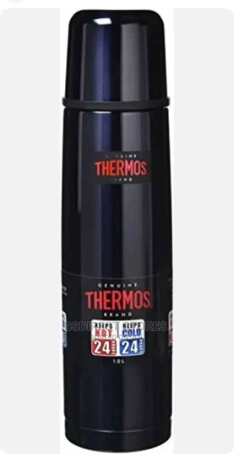 Genuine Thermos Light Compact Flask, Midnight Blue, 1.0 L