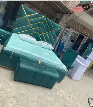 Bed Frame 6x6 With Bed Side Drawer/Dressing Mirror for Homes