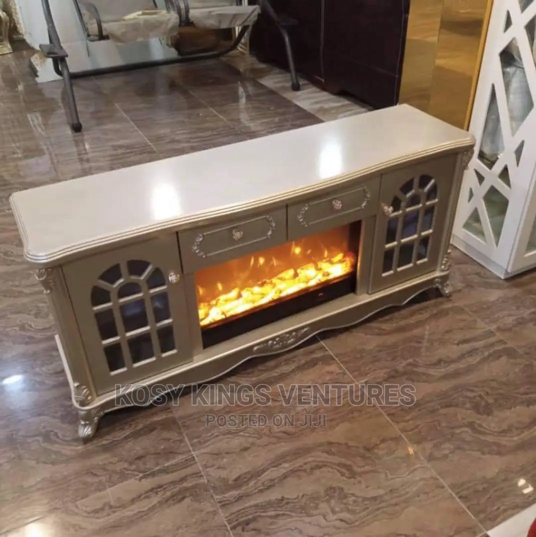 Gold Fireplace Tv Stand