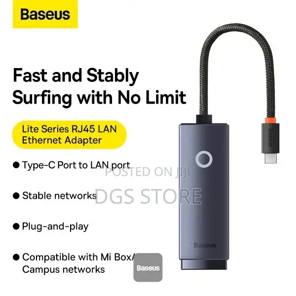 Baseus Lite Series Rj45 LAN Port Ethernet Adapter