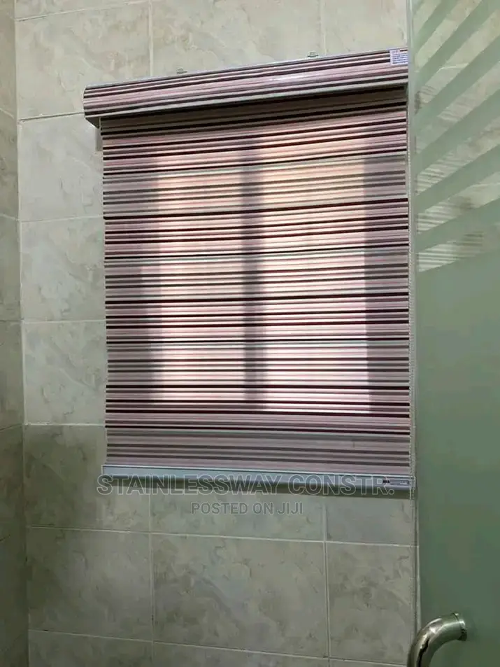 Window Blind Stripes Pink