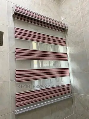 Window Blind Stripes Pink