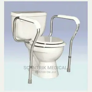 Comfortable Raised Toilet With Armrest and Two Leg