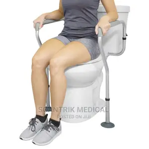 Adjustable Toilet Safety Frame With Padded Arms