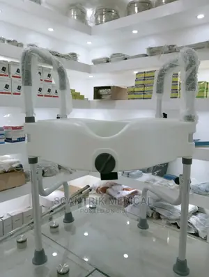 Raised Toilet Seat With Armrest and 4 Leg
