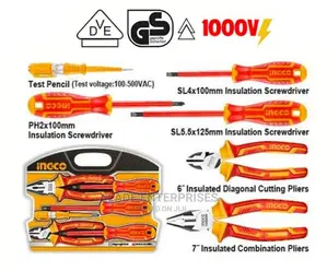 Ingco HKIST3061 6pcs Insulated Hand Tools Set