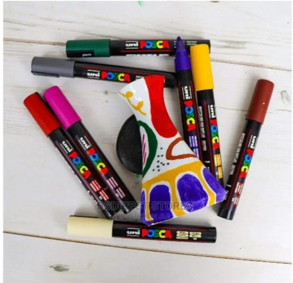 POSCA PC-5M Medium Bullet Tip Paint Markers Deep Colours [8]