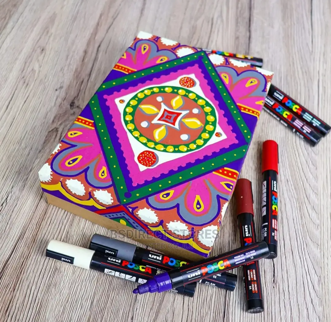 POSCA PC-5M Medium Bullet Tip Paint Markers Deep Colours [8]