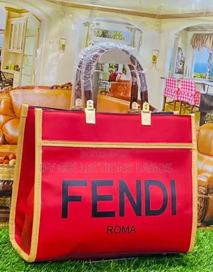 Quality FENDI Roma Ladies Brown Leather Handbags.