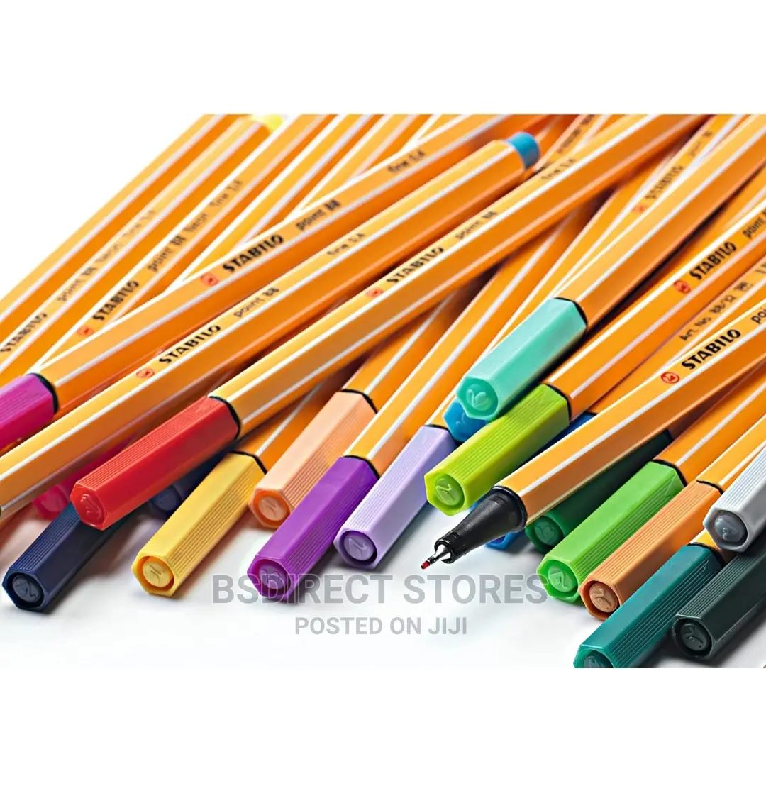 STABILO Point 88 Fineliner Pens Assorted Pack of 25 Smudge Proof Ink