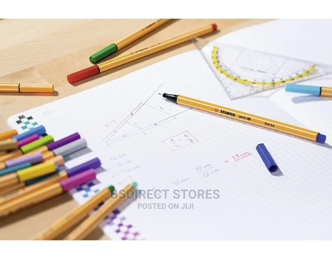 STABILO Point 88 Fineliner Pens Assorted Pack of 25 Smudge Proof Ink