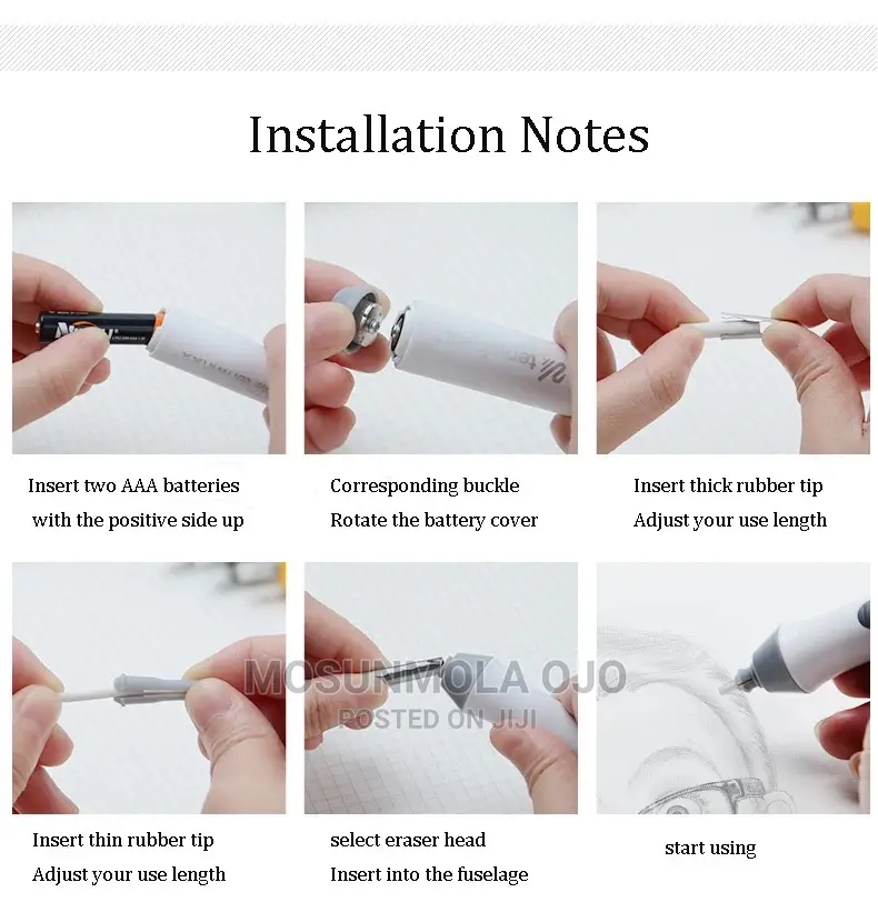 Battery Operated Electric Eraser Pencil