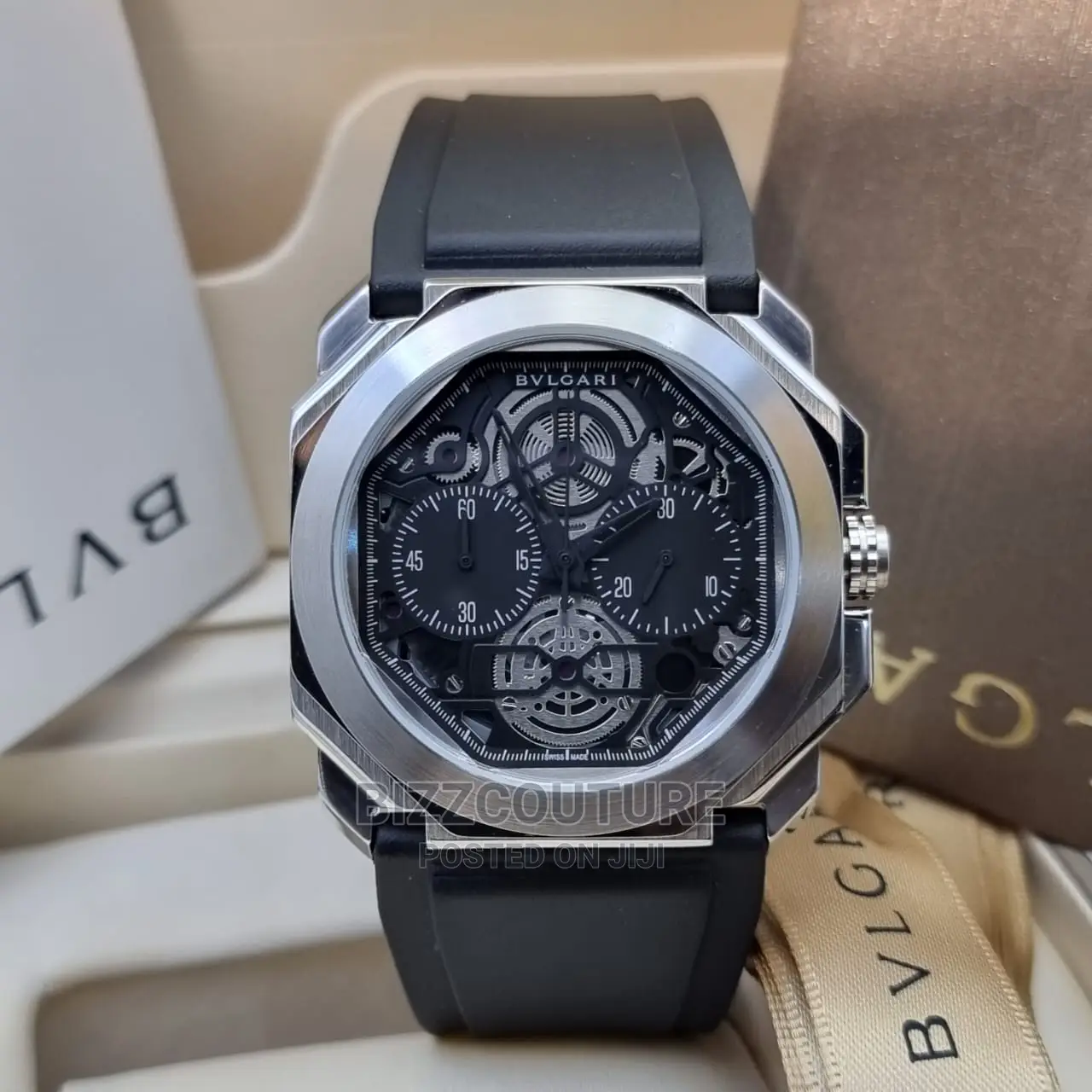Original BVLGARI Rubber Strap Watch Available in Store