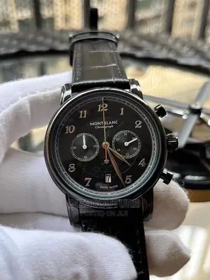 Originall MONTBLANC Leather Strap Watch Available in Store
