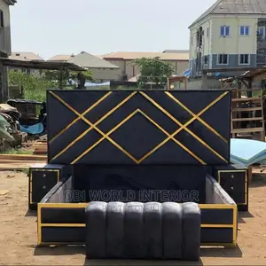 Quality 6by6 Bed Frame With Drawers and Ottoman