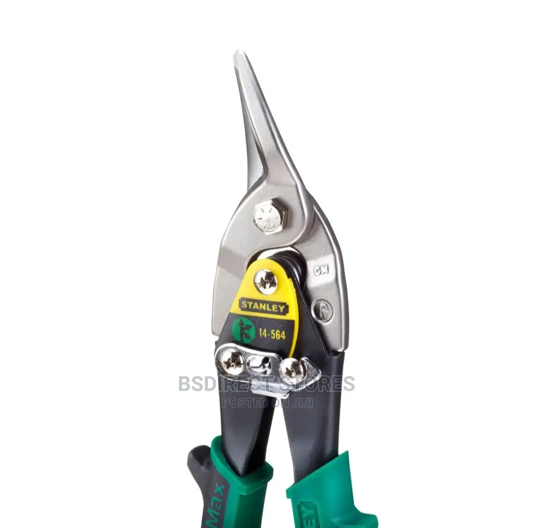 Stanley Green Offset Aviation Snip Right Cut 250mm (10in)