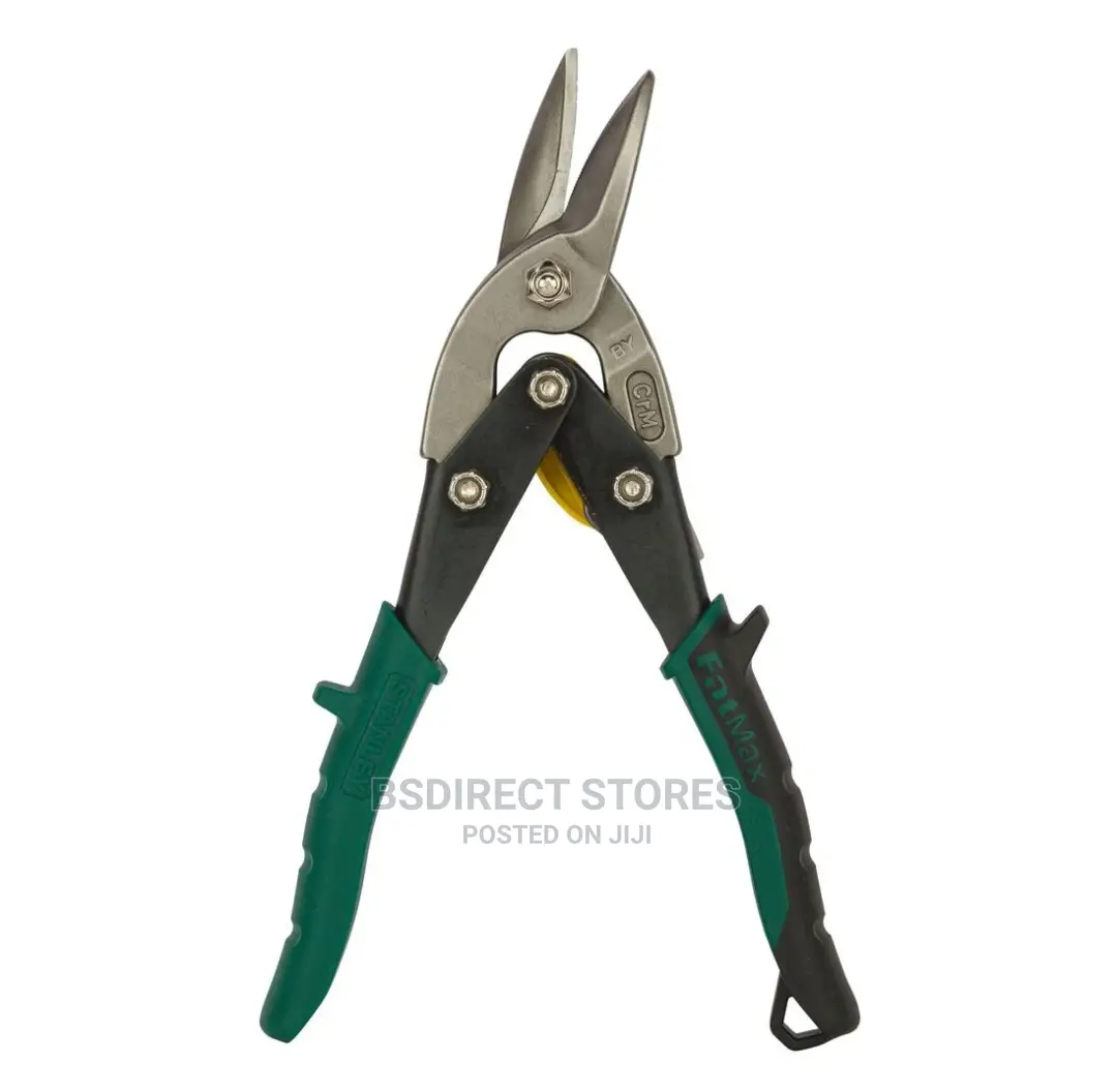 Stanley Green Offset Aviation Snip Right Cut 250mm (10in)