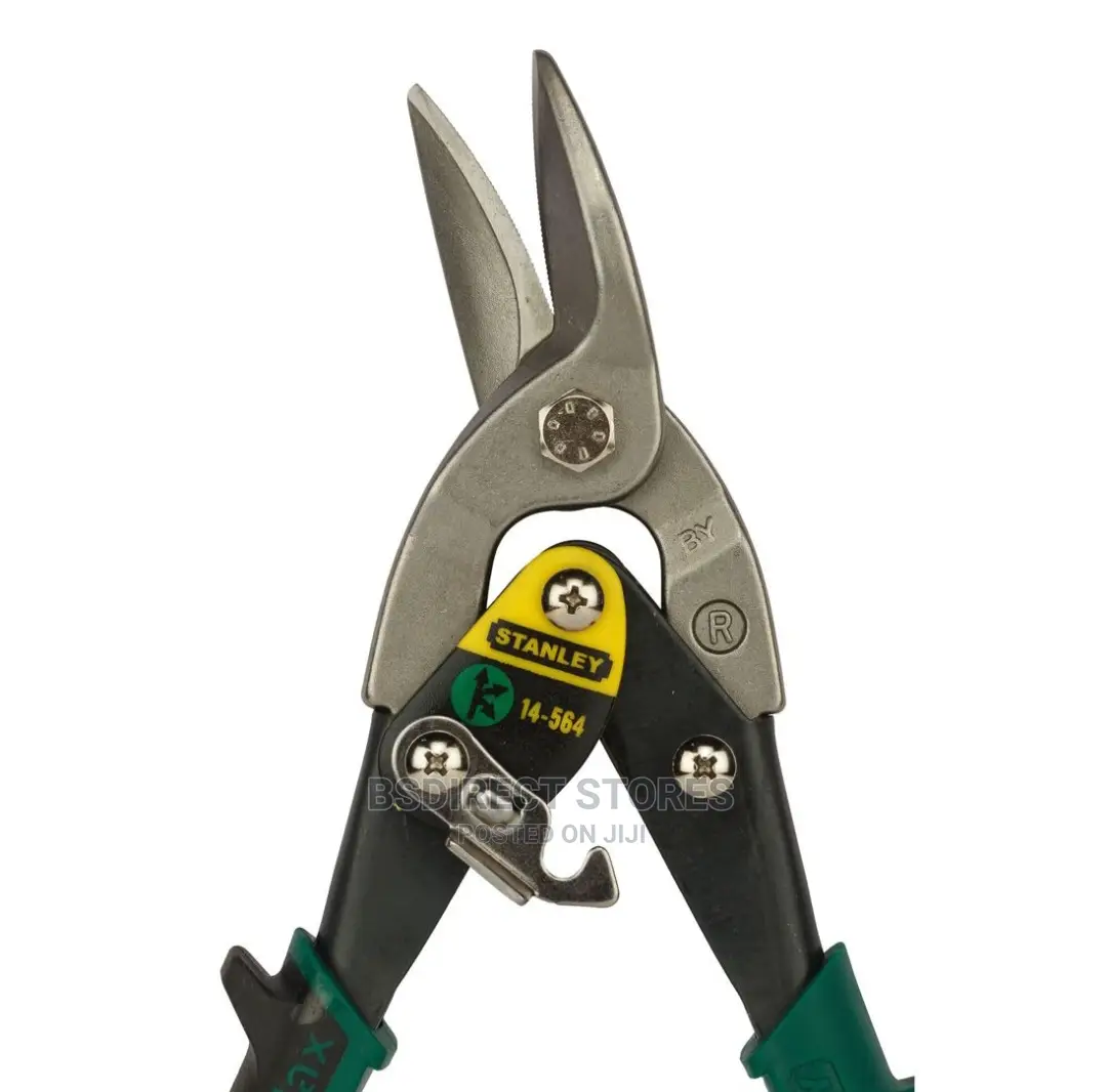 Stanley Green Offset Aviation Snip Right Cut 250mm (10in)