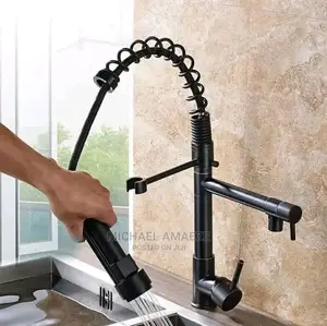Black Chain Sink Mixer Tap