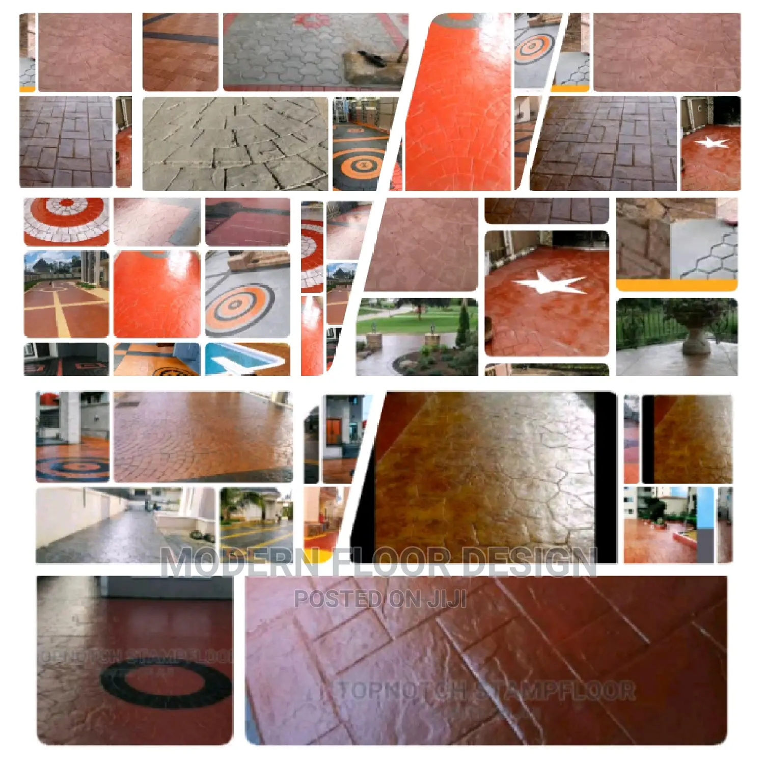 Sun Bright Modern Stamps Floor