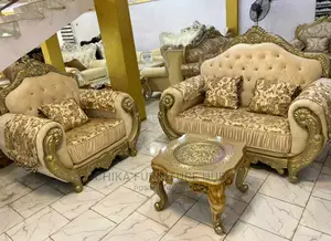 Quality 7 Seater Living Room Fabric Royal Sofa Chair.