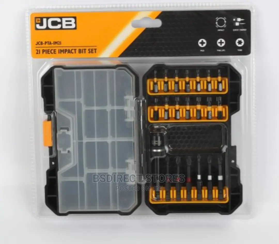 JCB - 21 Piece Impact Driver Bit Set With Durable Case