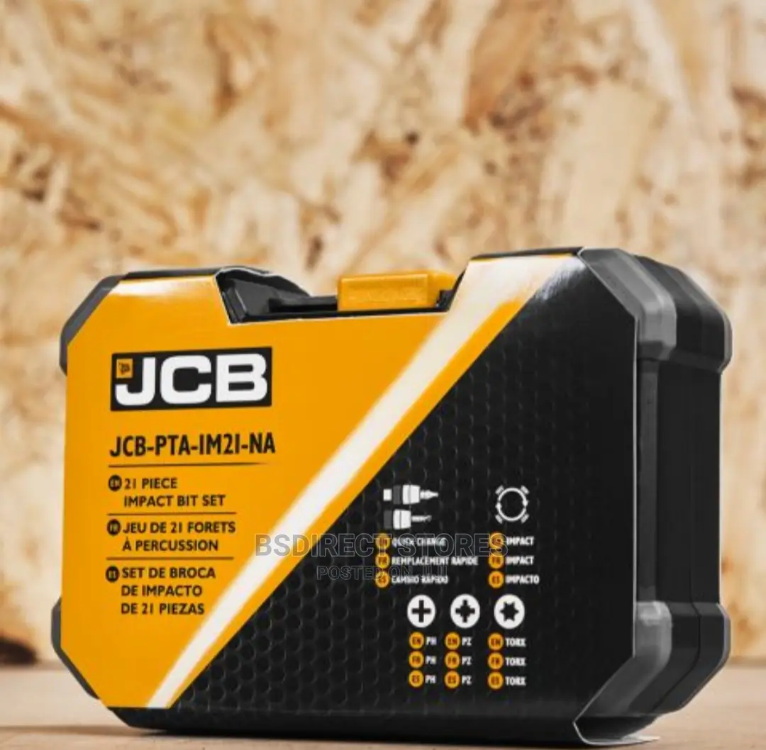 JCB - 21 Piece Impact Driver Bit Set With Durable Case