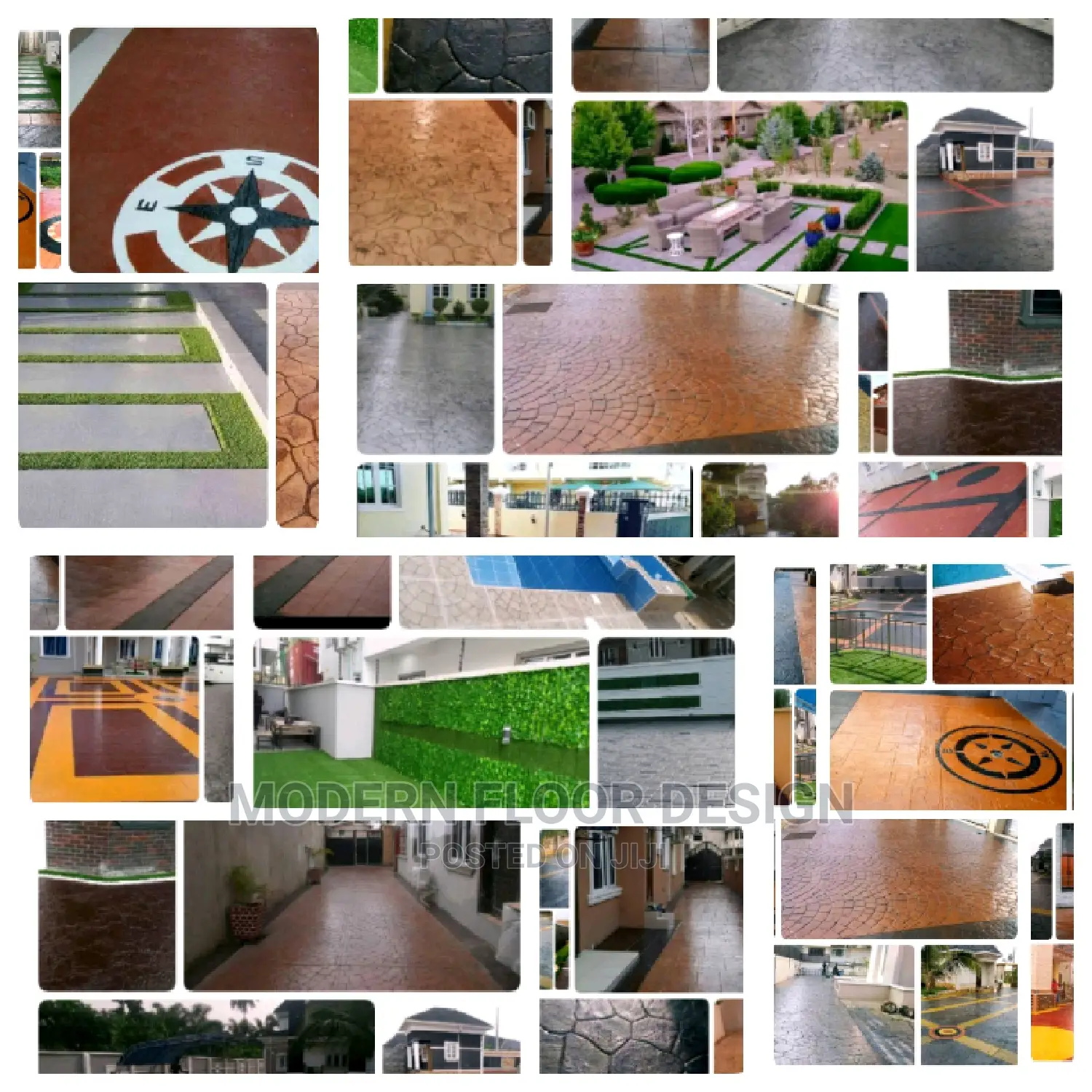 Enjoy Paradise Modern Stamps Floor