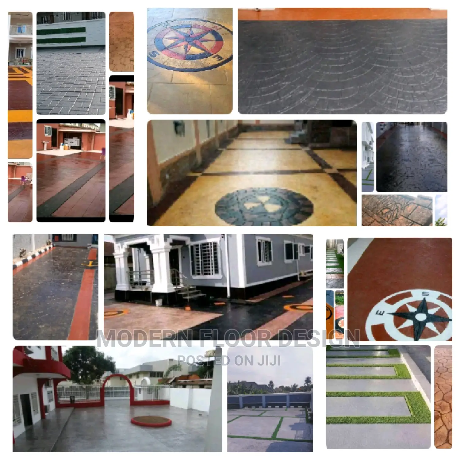 Enjoy Paradise Modern Stamps Floor
