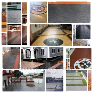 Enjoy Paradise Modern Stamps Floor