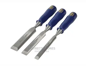 Irwin Marples Bevel Edge Chisel Blue Chip Handle Set Of 3