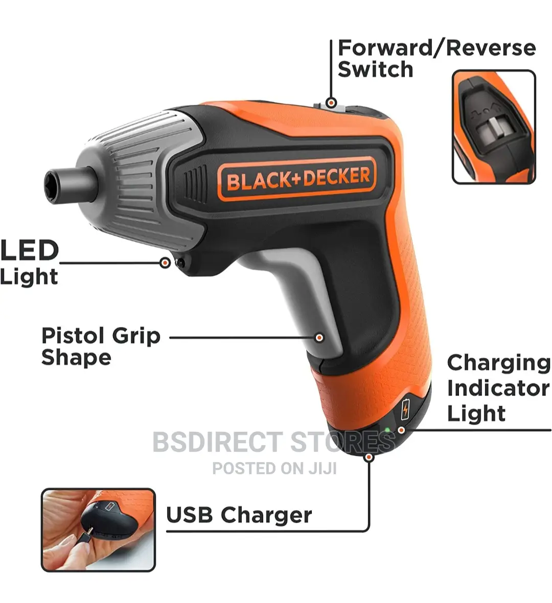 Black+Decker 3.6V Li-Ion Cordless Fast Charge Screwdriver