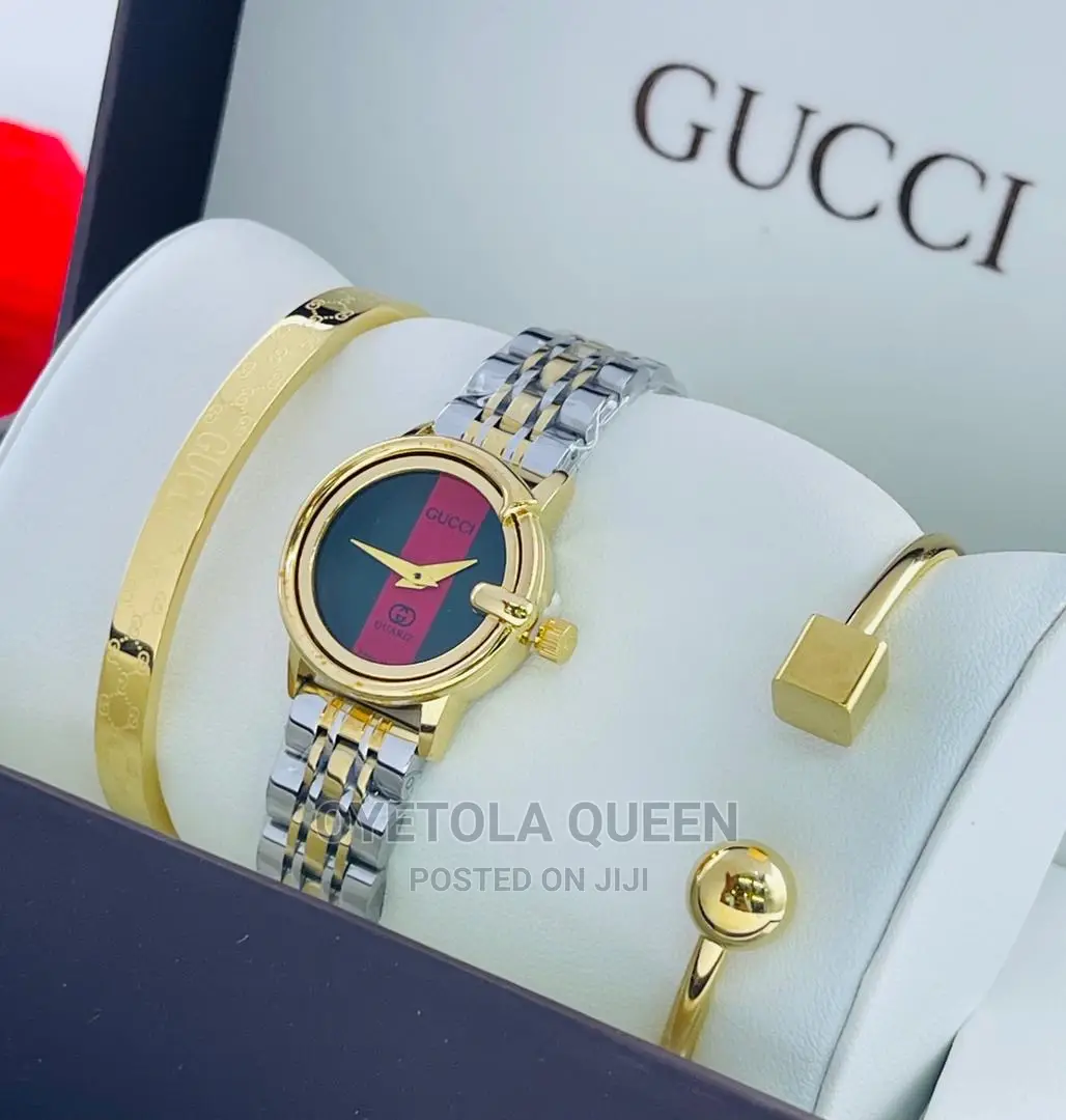Gucci Women’S Wristwatch and Hand Bracelet