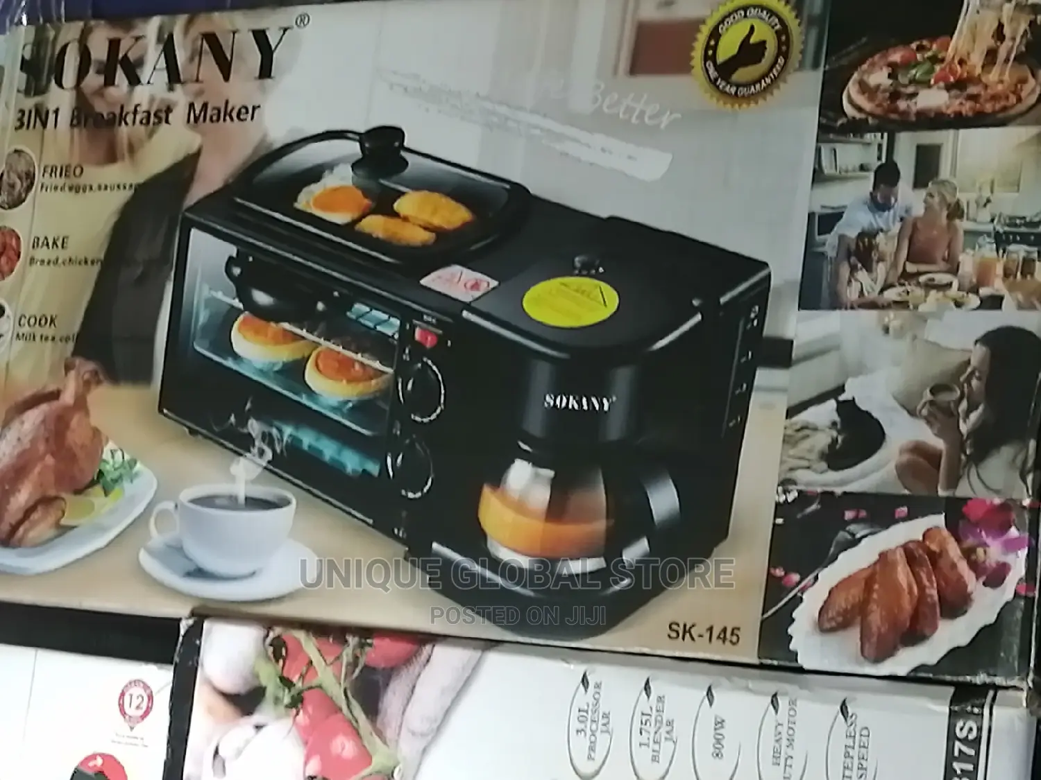 Sokany Breakfast Maker - 3 In 1 - 600W