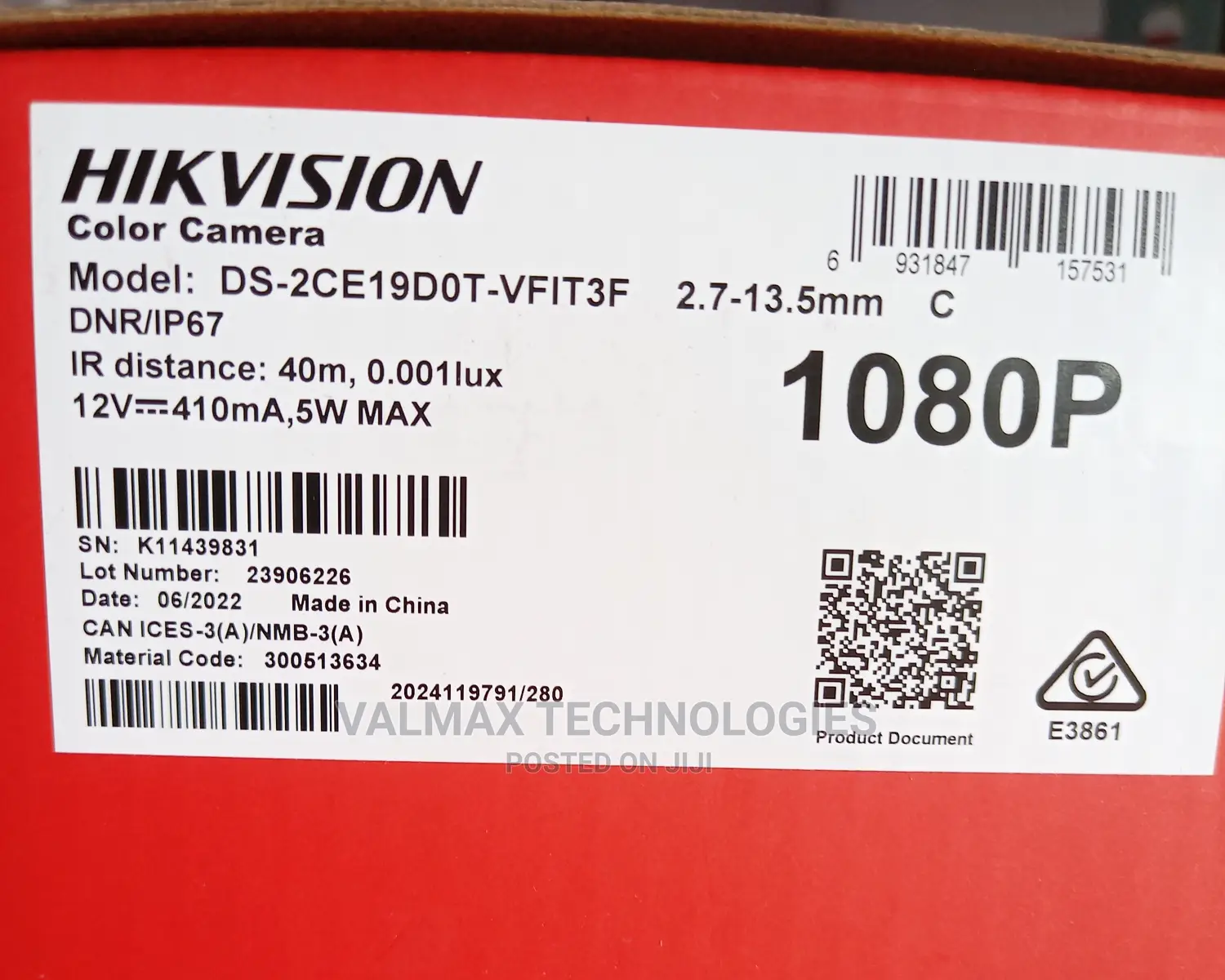 Hikvision Motorized Lens Bullet Camera