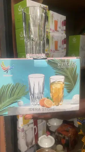 Glass Cup Set - 6 Pieces of Glass Cups