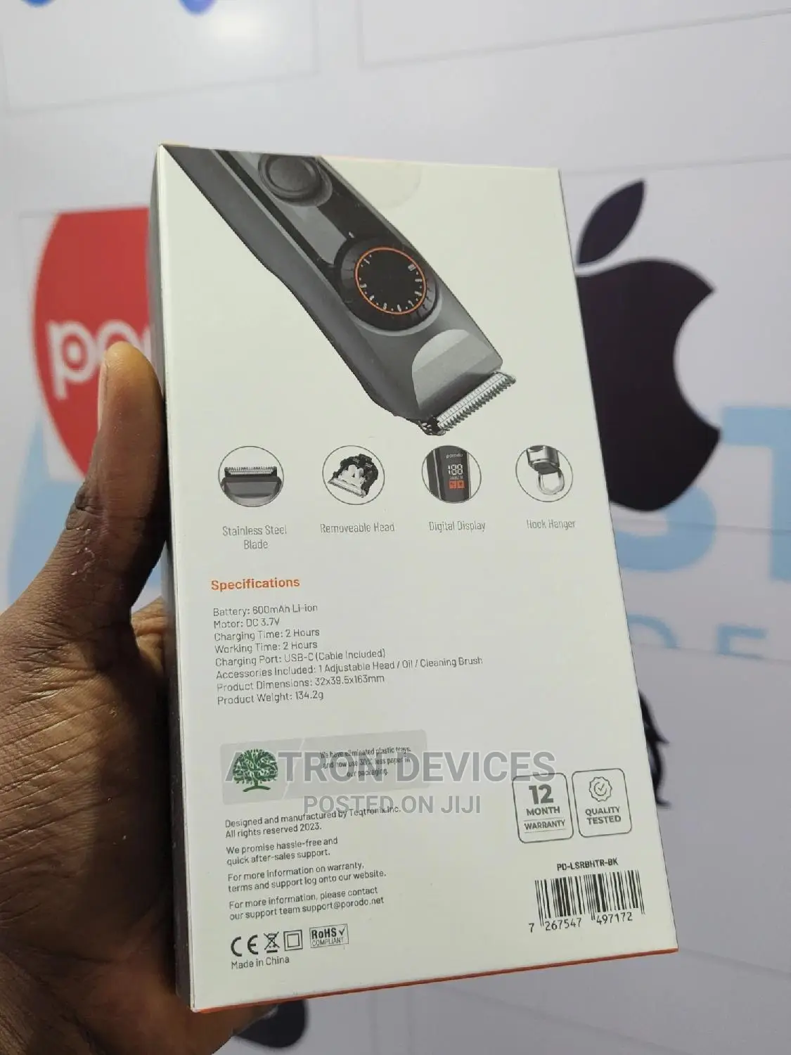 Porodo Lifestyle High Precision Beard Trimmer 600mah