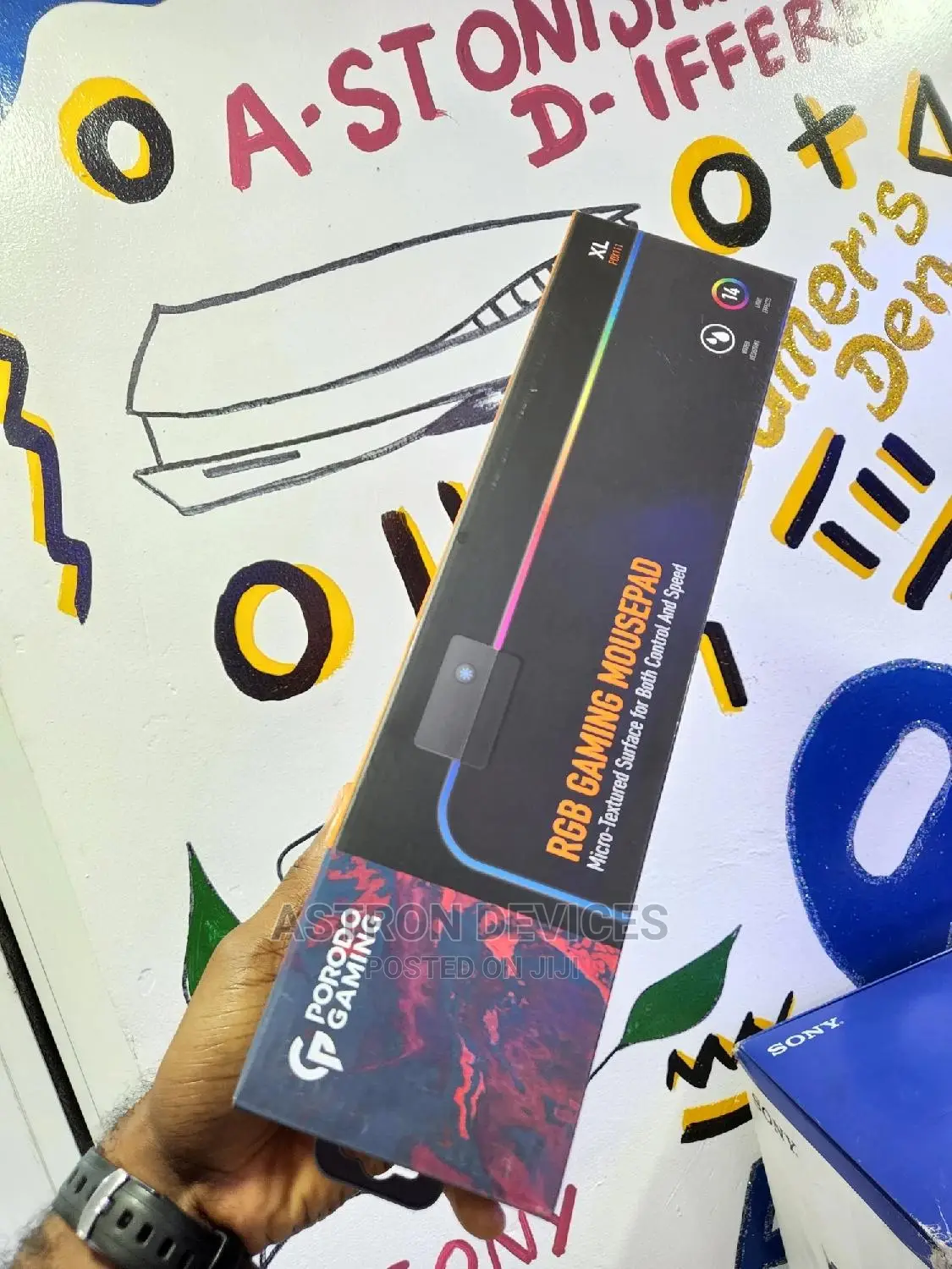 Porodo Gaming RGB Mouse Pad 14 Color Light Display Xl