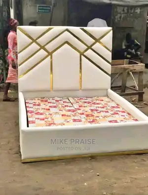 Upholstery 4.5ft by 6ft Leather Bedframe