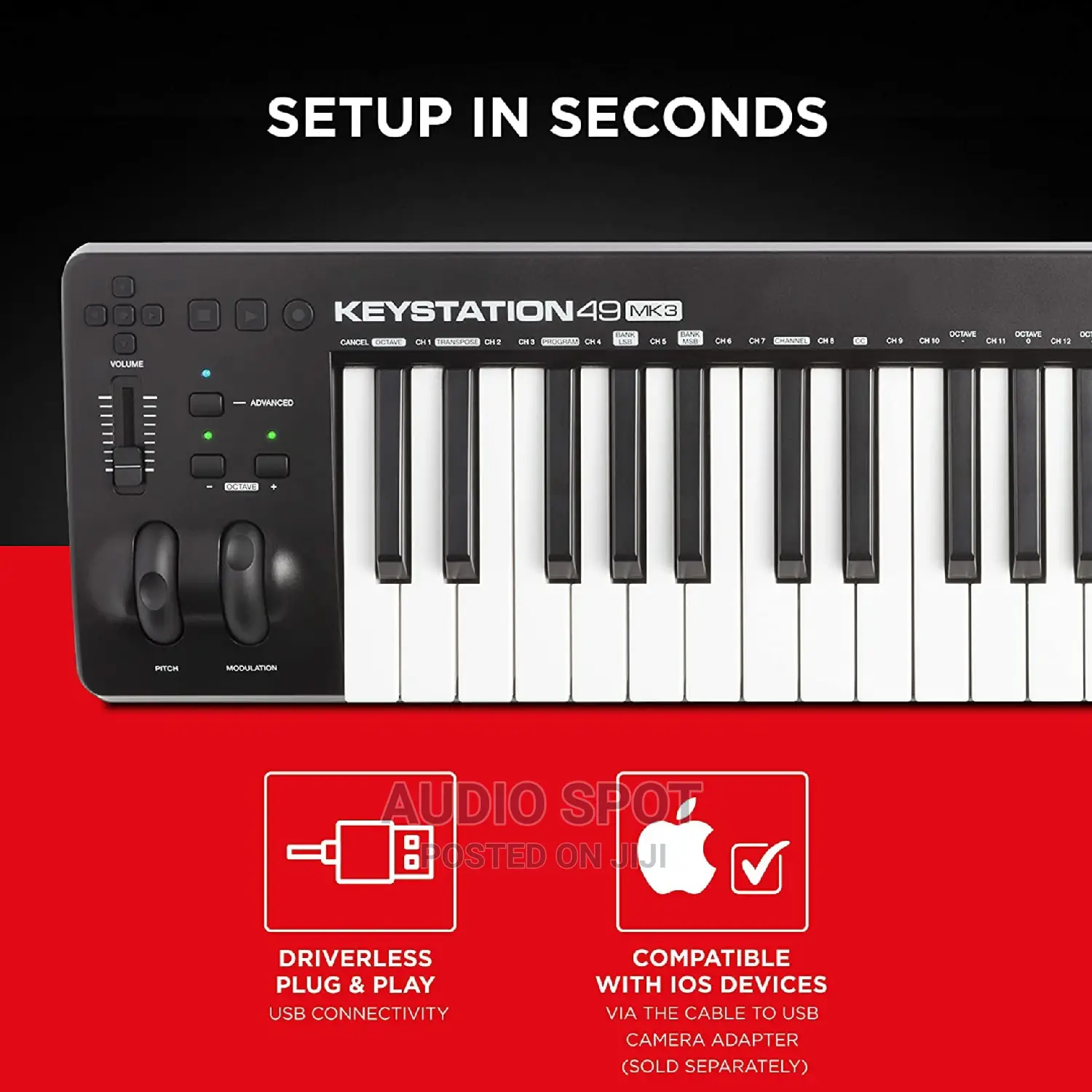 M Audio Keystation 49 -Synth Action 49 Keys Midi Control