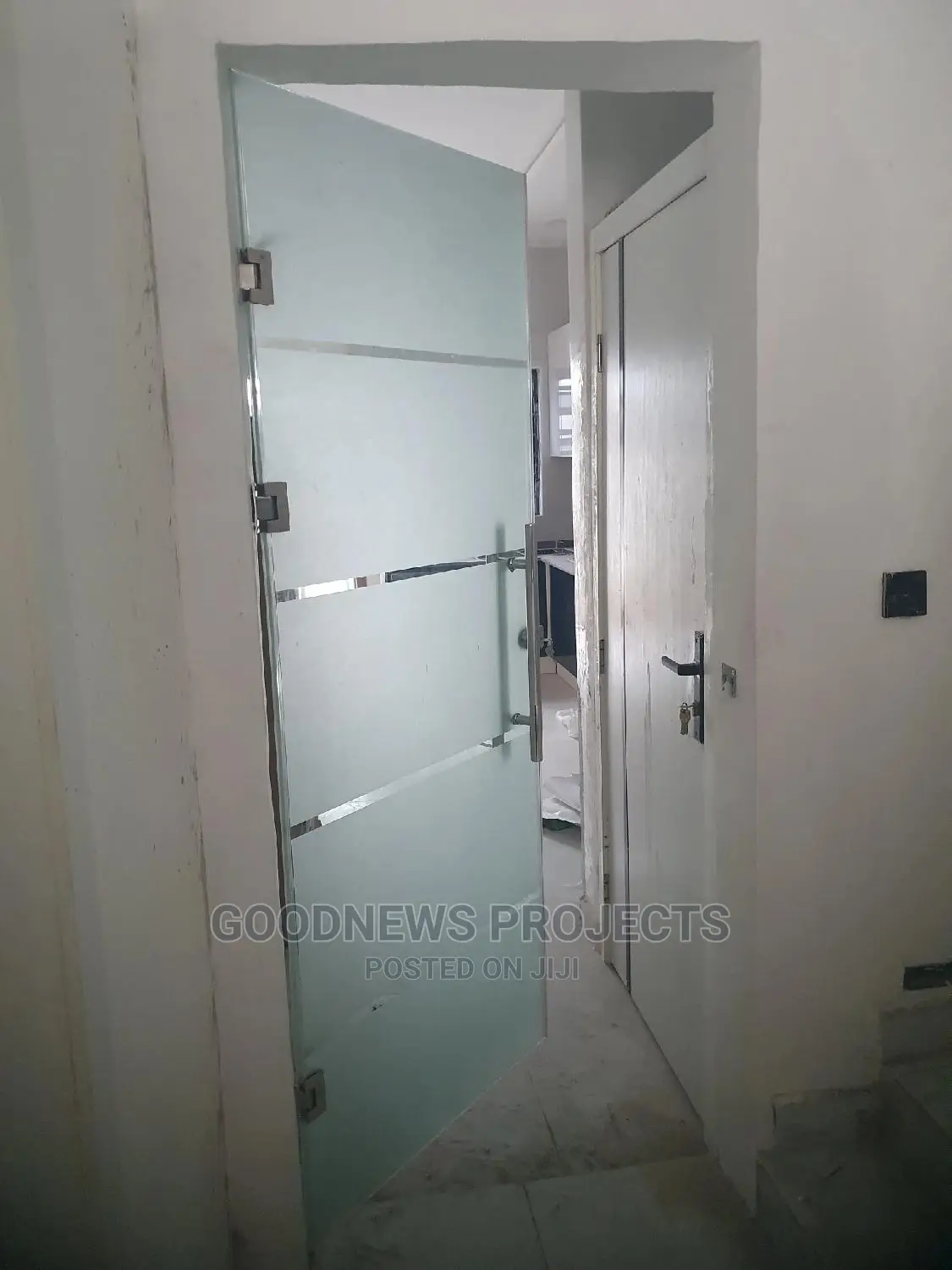 Designed Kitchen Glass Door