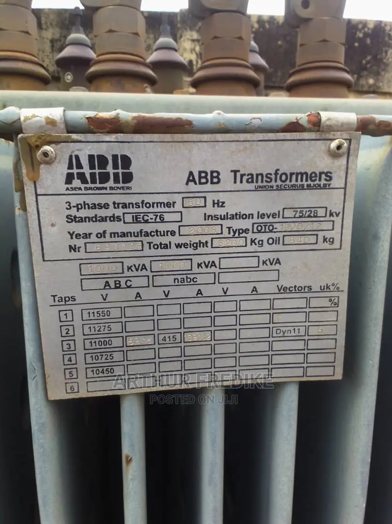 1000 Kva Transformer for Sale