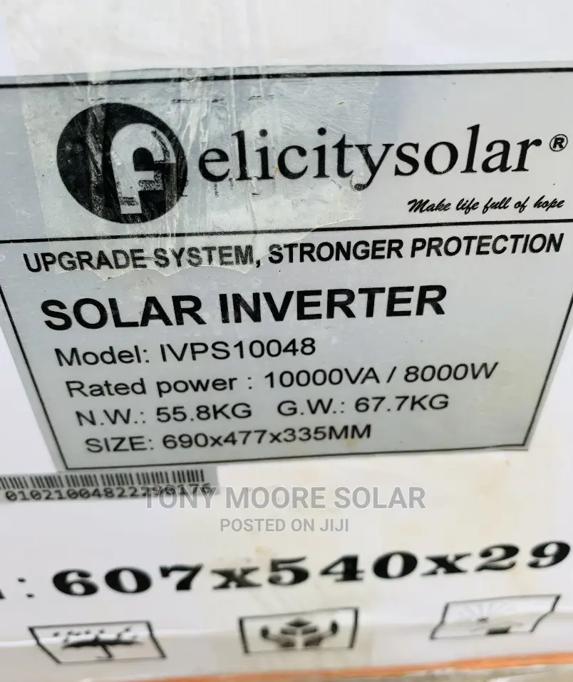 Felicity 10kva 48v Inverter for sale - TONY MOORE SOLAR ENERGY Price: ₦ ...