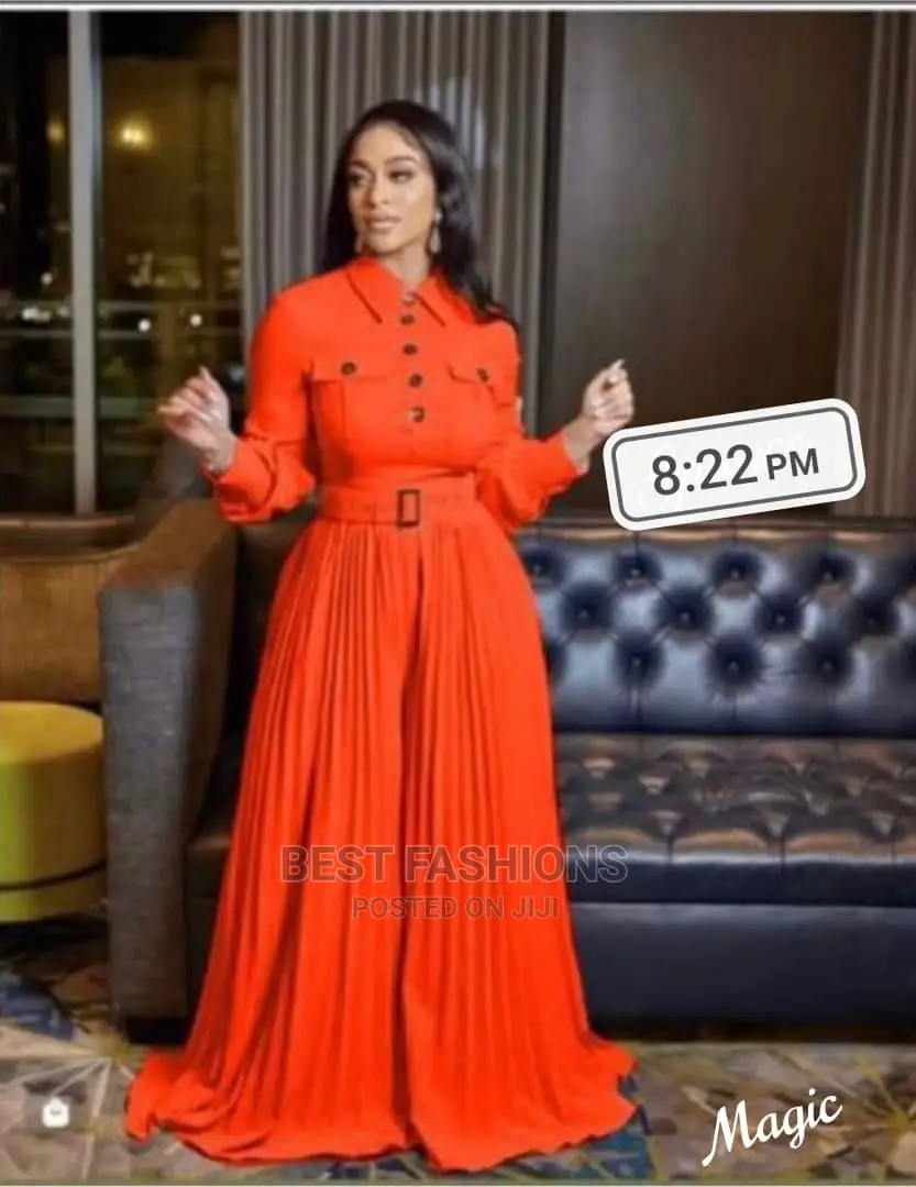 Classic Ladies Pleated Jumpsuit