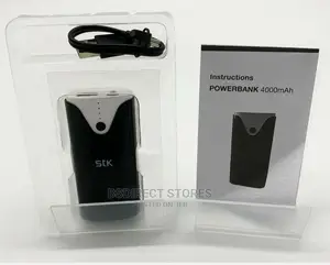STK Power Bank 4000mah Black With in Built Flash Light