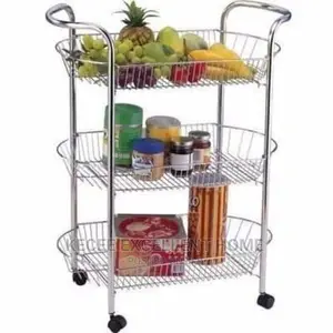 Kitchen Trolley With Wheels - 3 Tier
