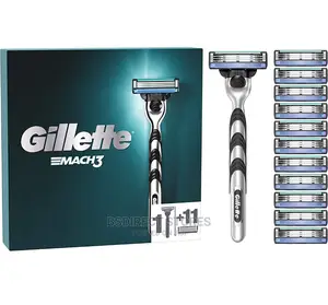 Gillette Mach3 Razor With Lubricated Strips + 11 Blades