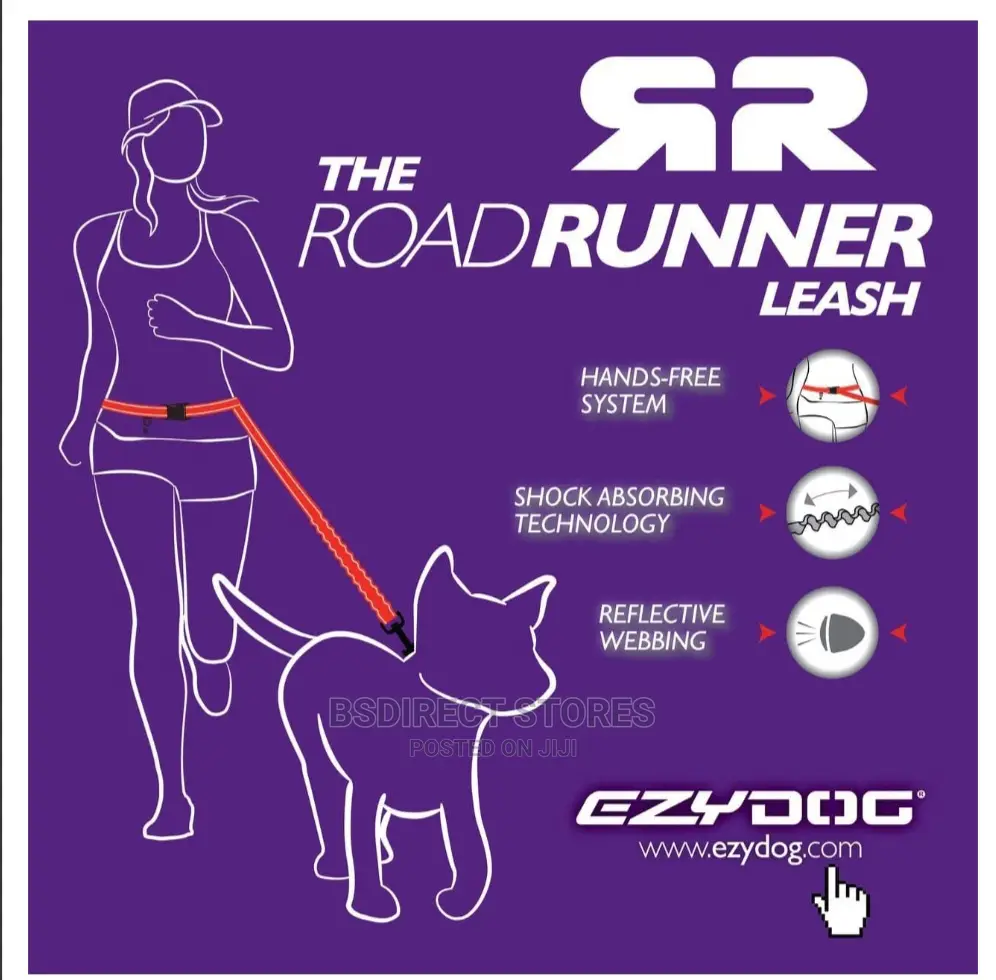 Ezydog Road Runner Lengthy Hands Free Zero Shock Dog Leash