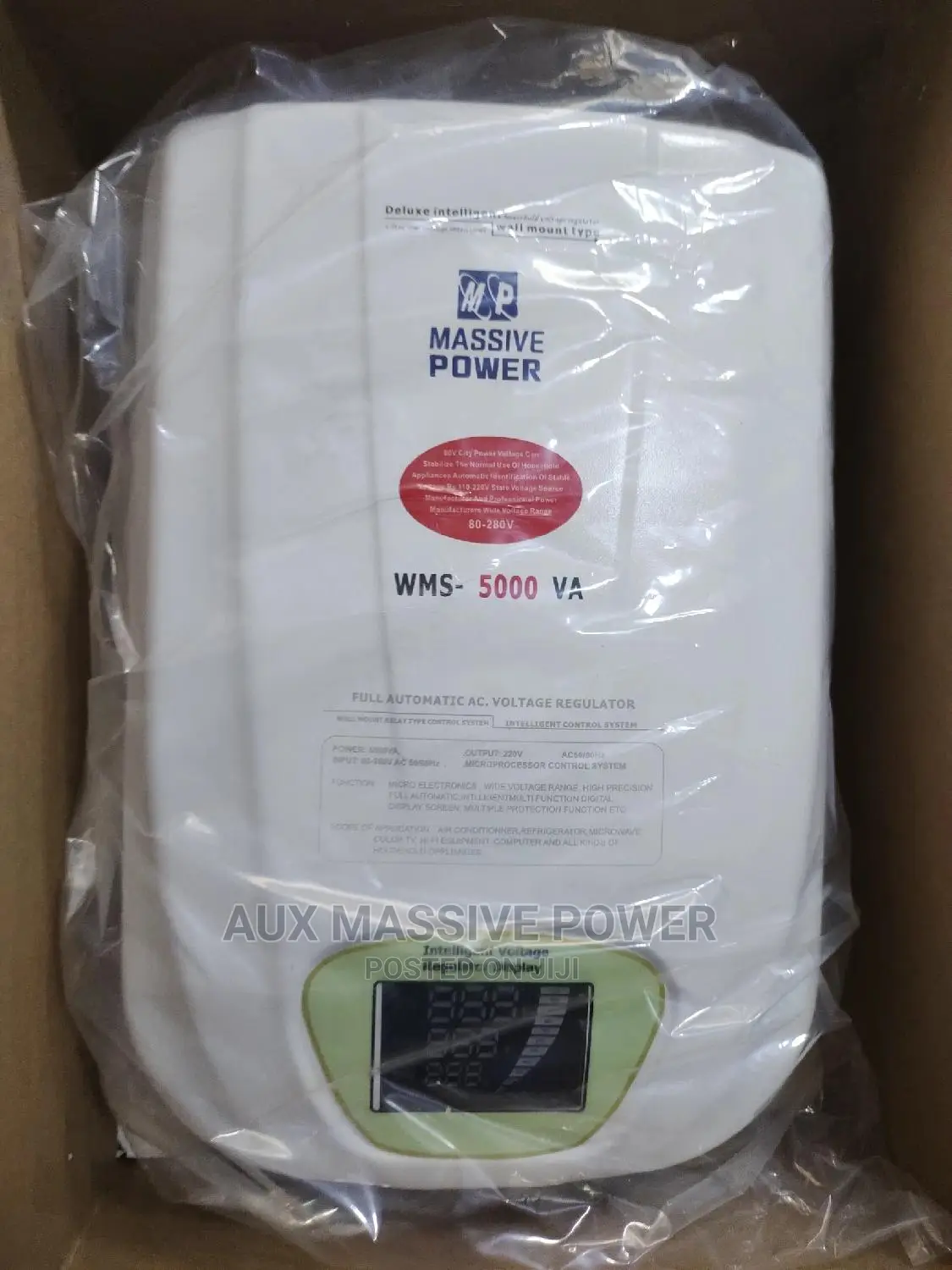 Massive Power 5000watts Wall Mount Voltage Stabilizer.