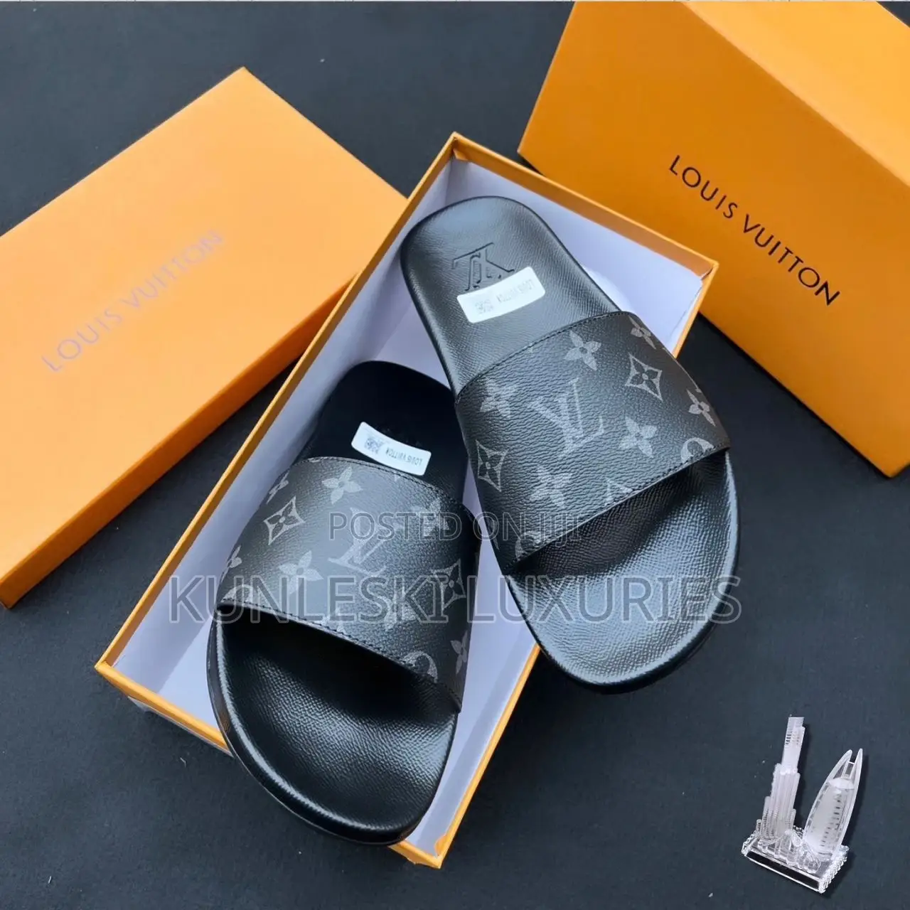 Original Louis Vuitton Leather Slides Available